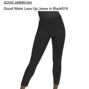 Good American never worn lace up pants